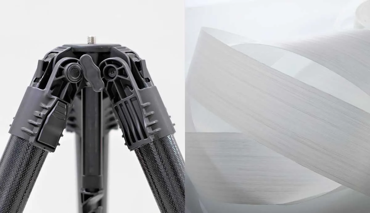 Tripod and tape abstract